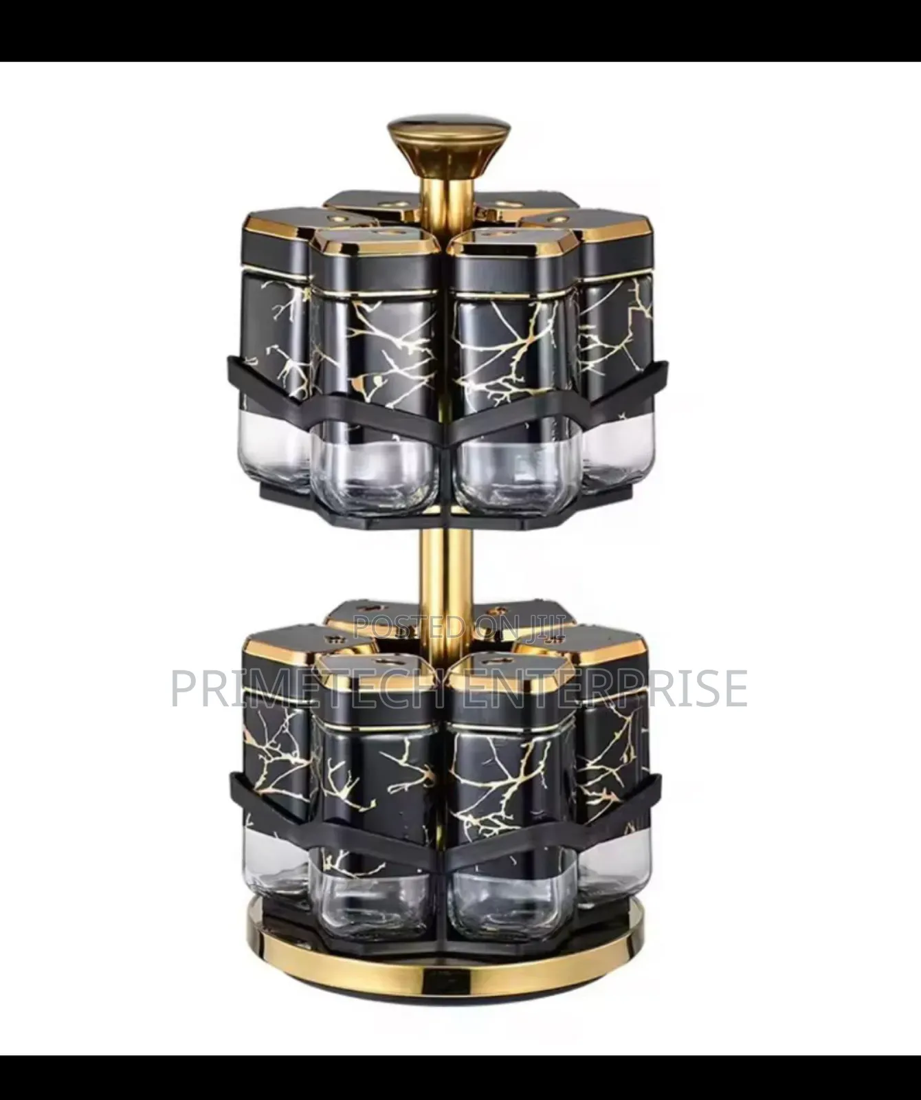 2 Layer, 12pcs Rotatable Spice Rack
