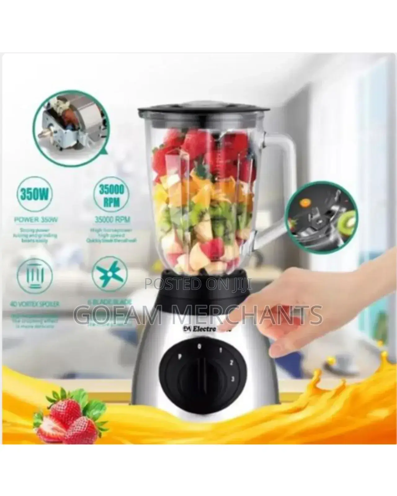 Em 1.5l Multifunctional 2 in 1 Blender Vb-Y66