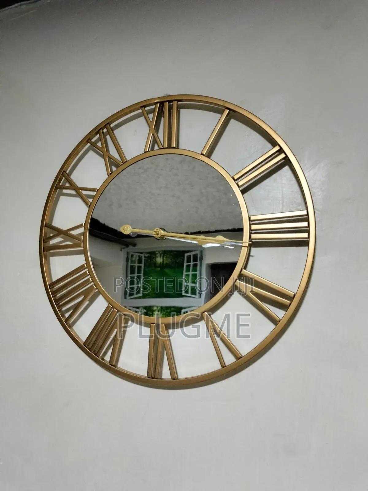 Creative Gold Roman Wall Clock With Mirror