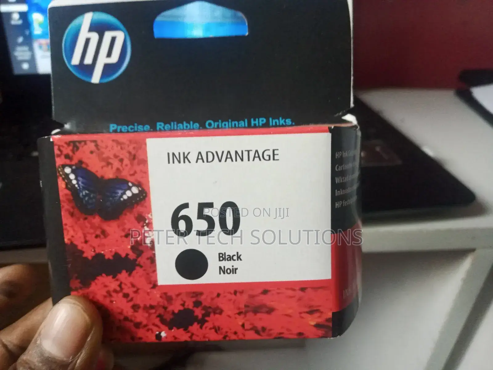 Ink Advantage 650 Black Hp Cartridge Available