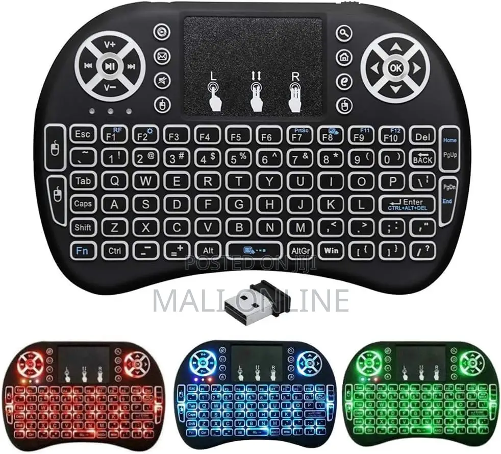Mini Wireless Keyboard With Touchpad & Rgb Backlight