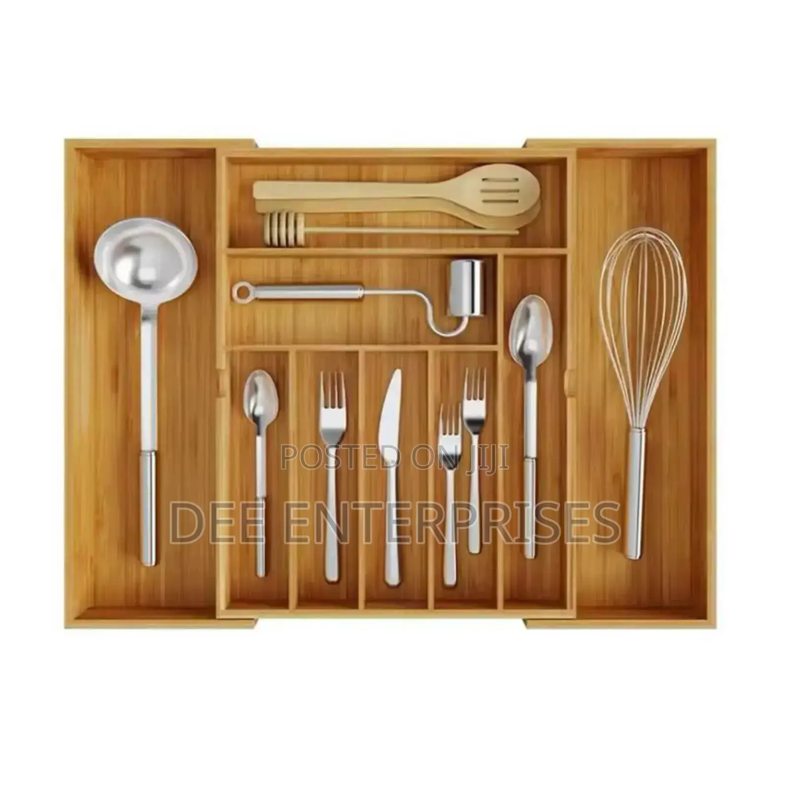 Multifunctional Bamboo Expandable Wooden Drawer Organizer