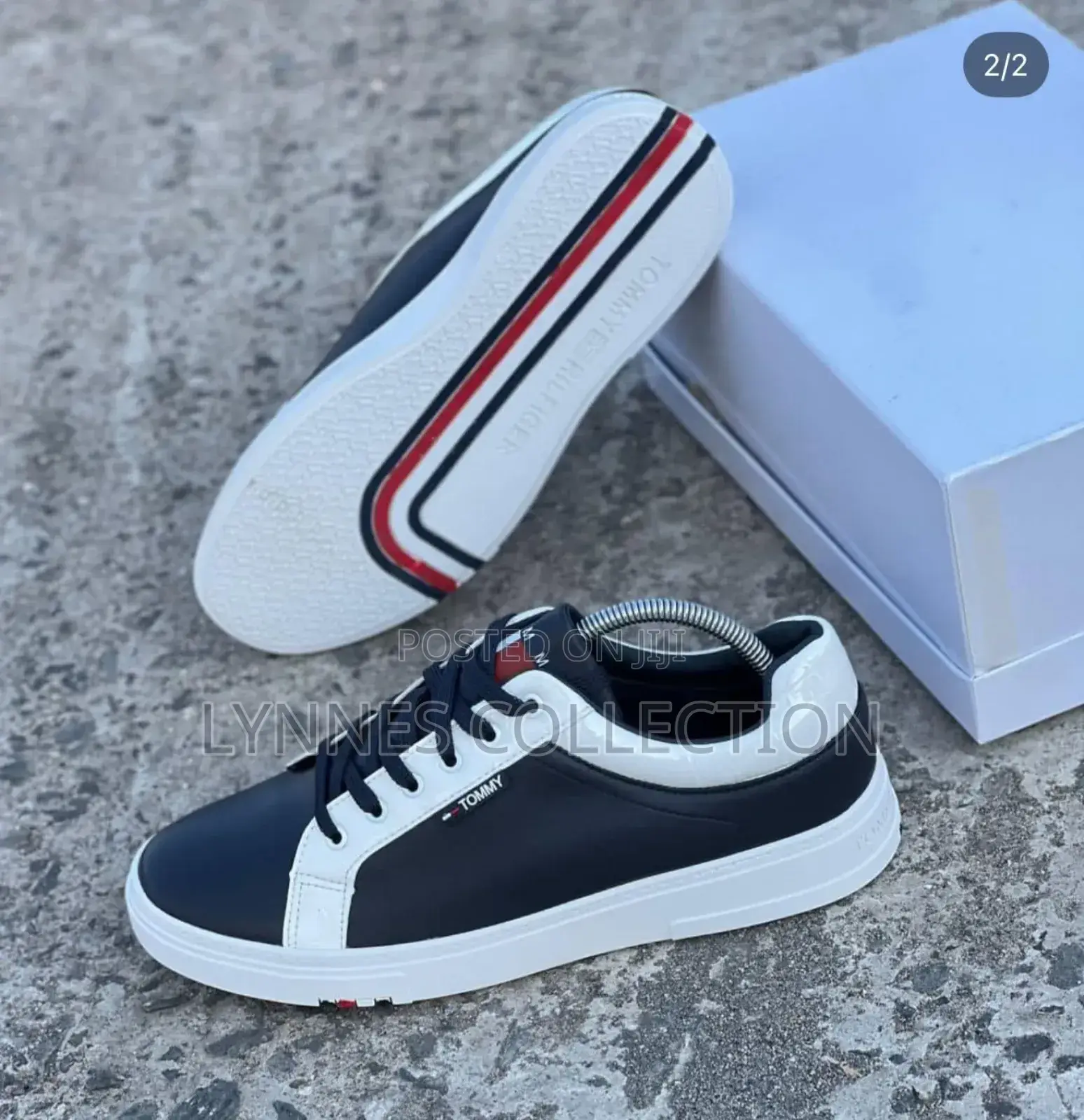 Tommy Casual Wear Shoes Black White Men ,Tommy Sizes 40-45
