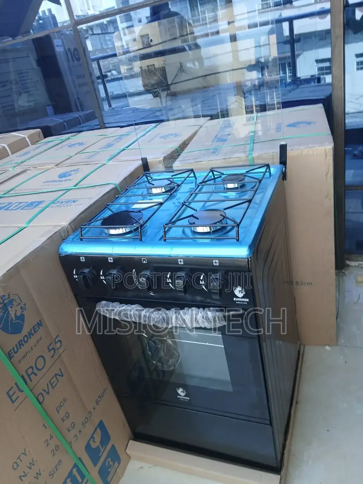 Eurochef 4gas Standing Cooker 50 by 55 Eg55-4g
