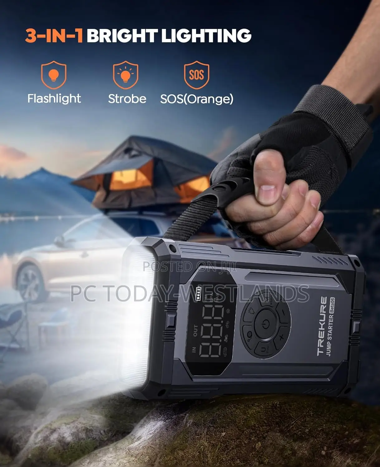 7000ah 150psi Portable Car Jump Starter (All Gas/10l Diesel)