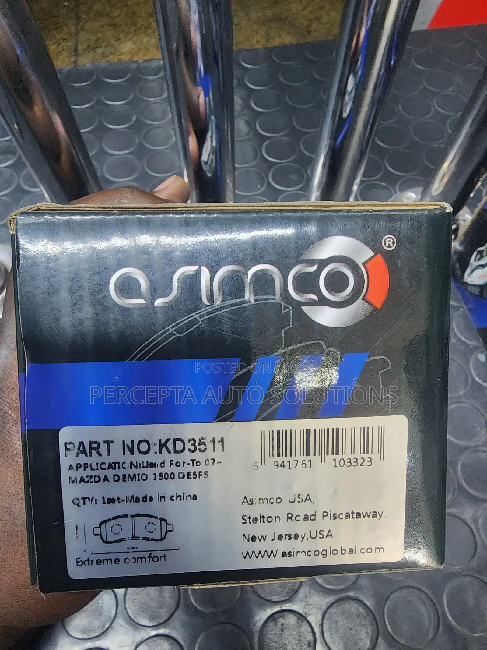 Kd3511 Asimco Front Break Pads for Mazda Demio(2007-2012)