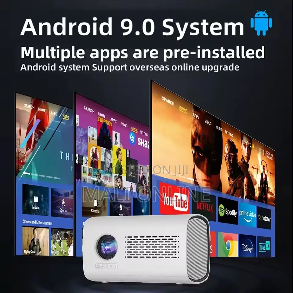 T100 Android Smart Mini Projector 4k 1080p