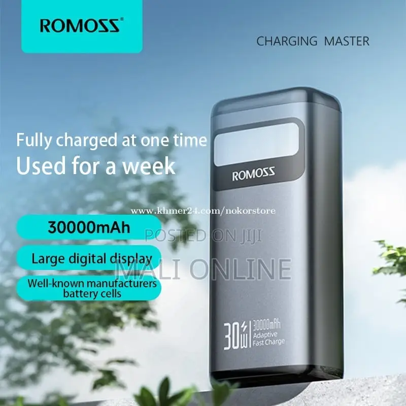 Romoss Pmt30 30000mah Power Bank With 30w Fast Charging