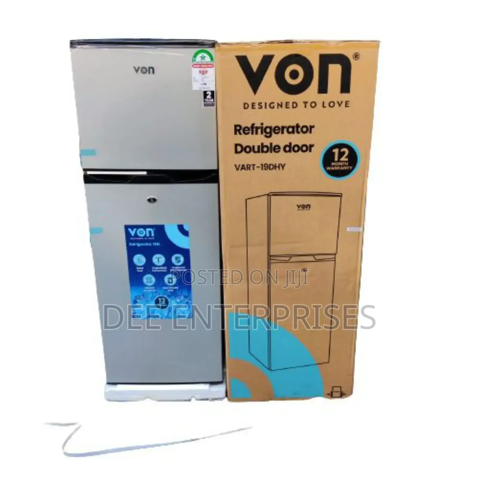 Von Capacity 136 Litres Double Door Refrigerator