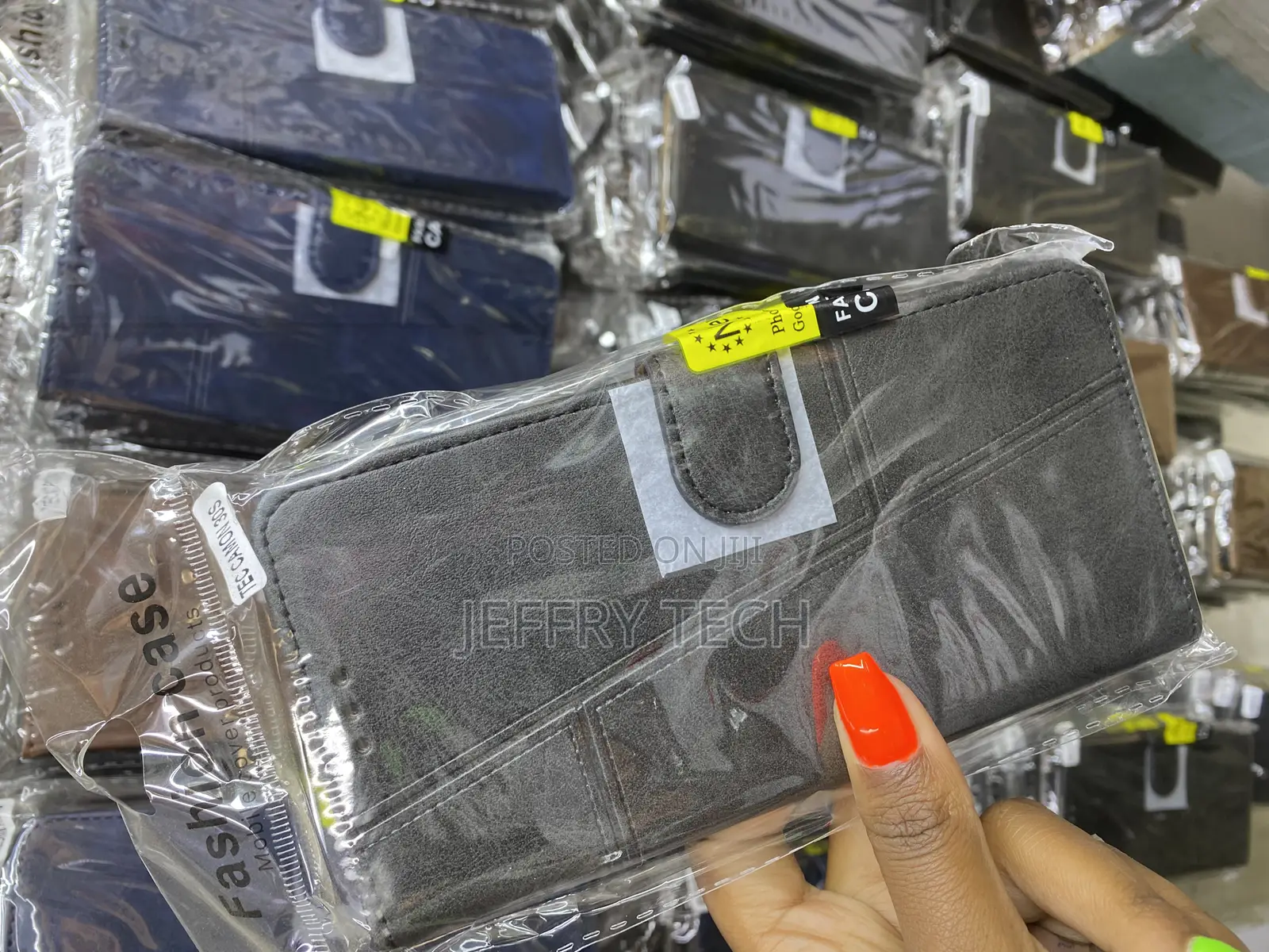 Elim Tecno Camon 30s Flip Cover, Magnetic Buckle Leather