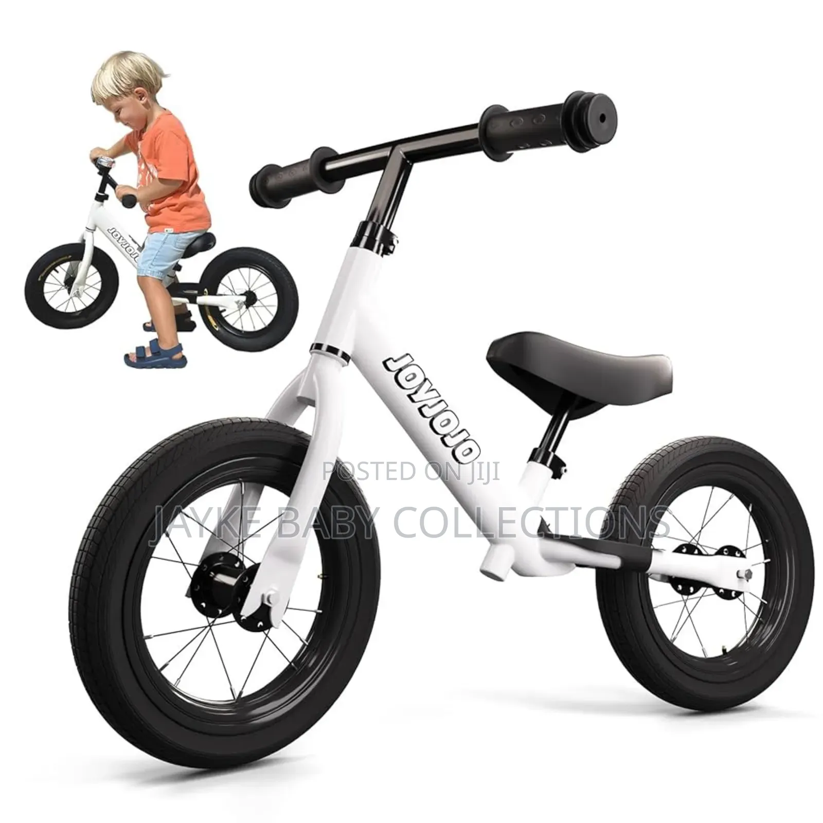 Balance Bike Push With Pneumatic Rubber Tires, No Pedals