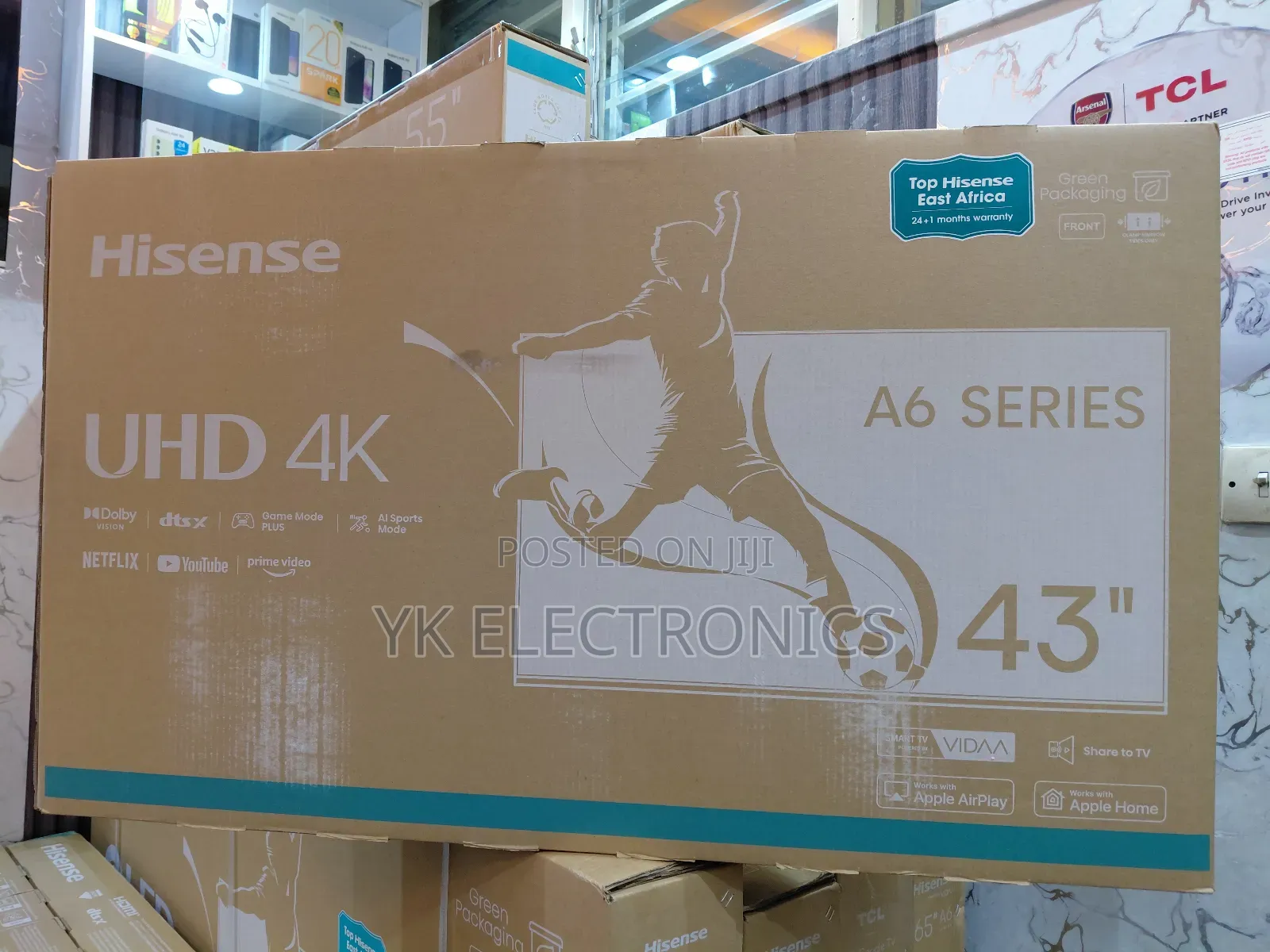 Hisense 43 Inch Smart Uhd Frameless Tv 43a6n