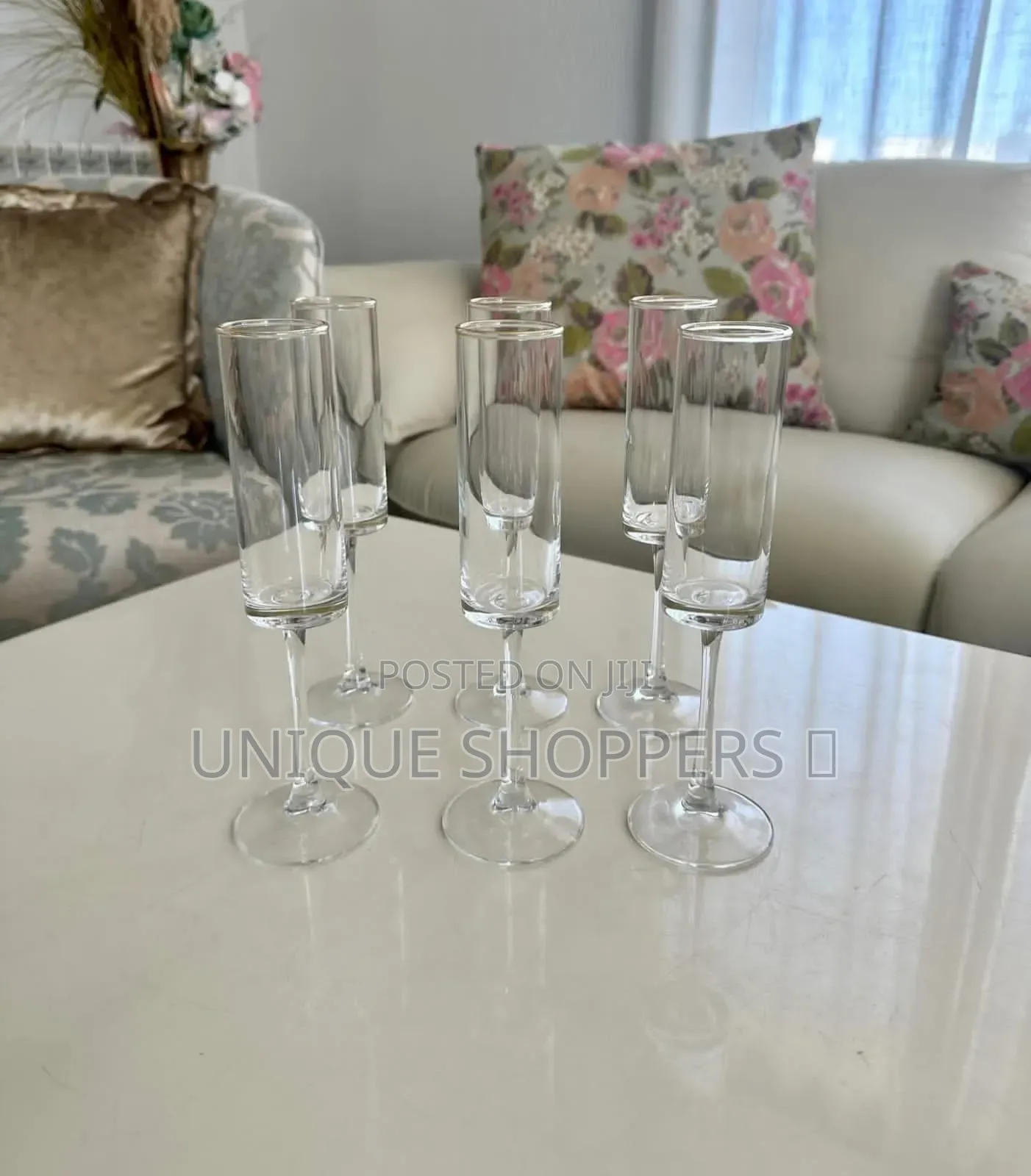 Elegant Crystal Champagne Glass Flutes
