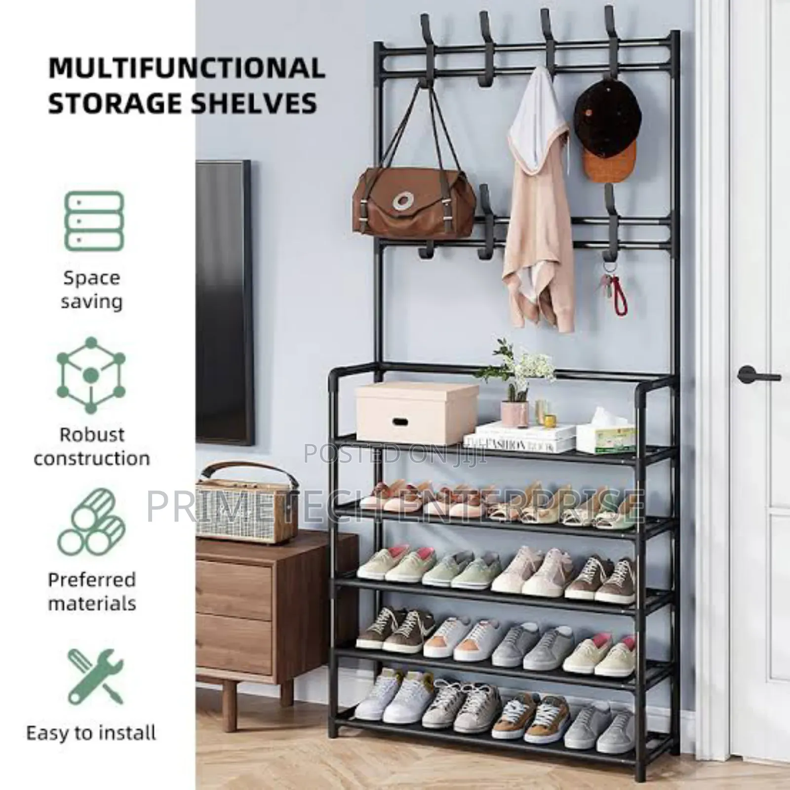 Combined Shoe Rack and Hatrack