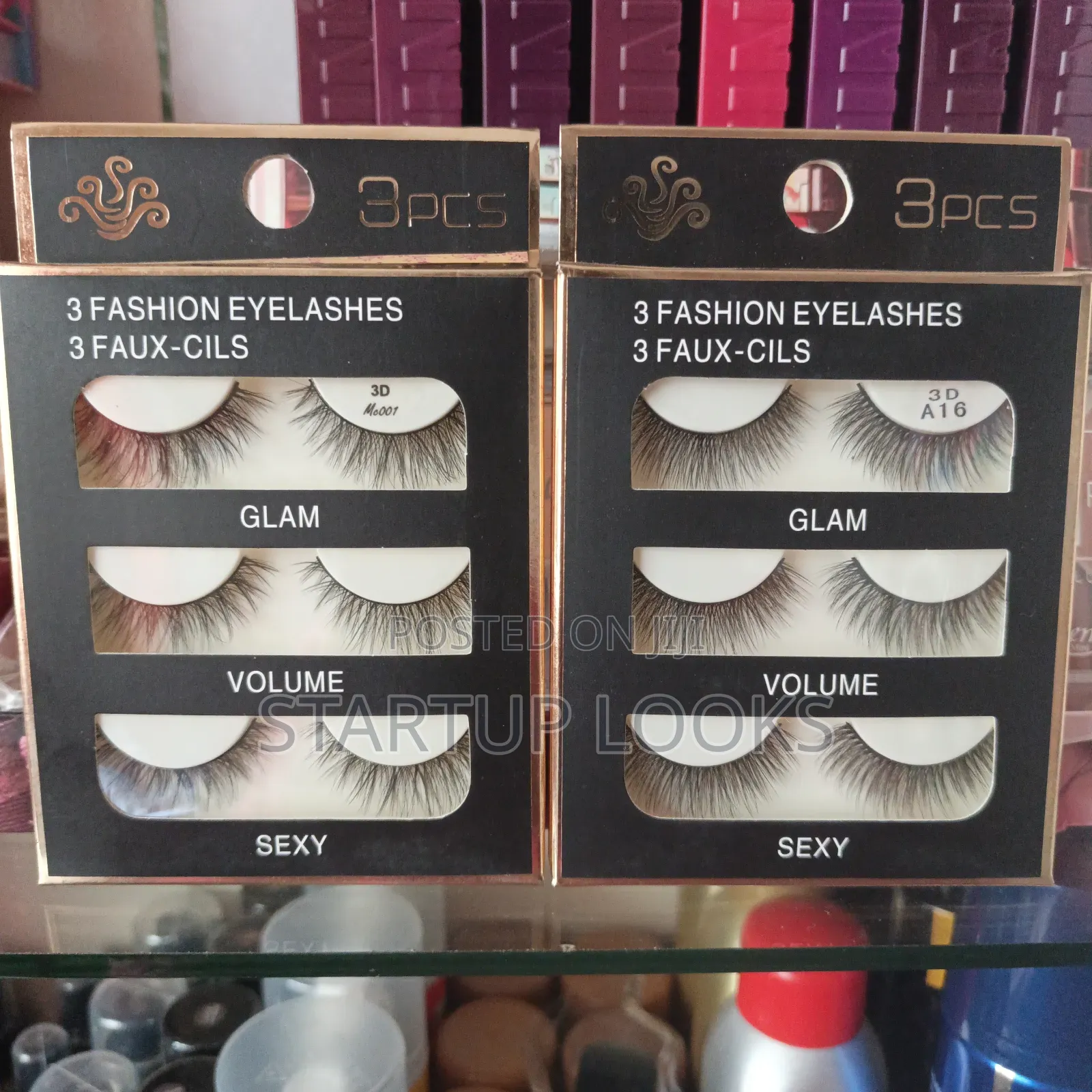3pcs Eyelashes + Free Glue
