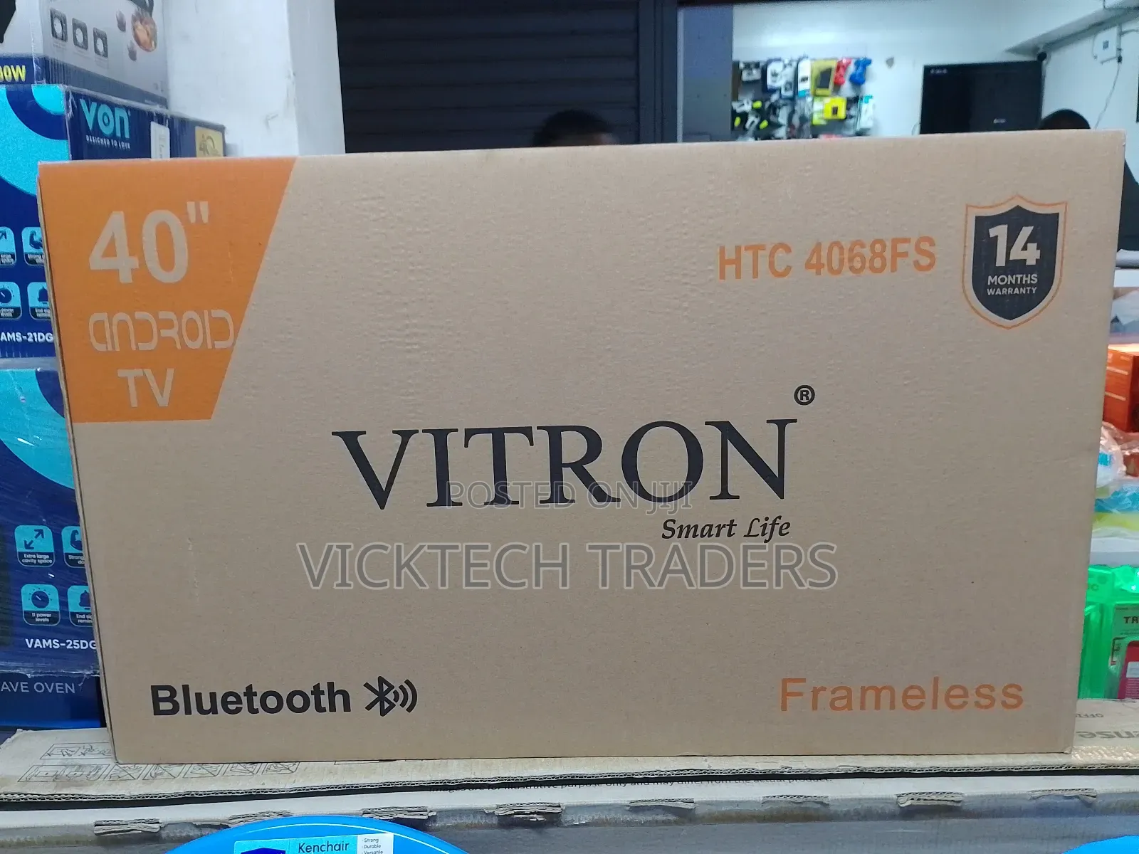 Tv Vitron 40 Inch Smart Frameless Android Tv,1 Yr Warranty