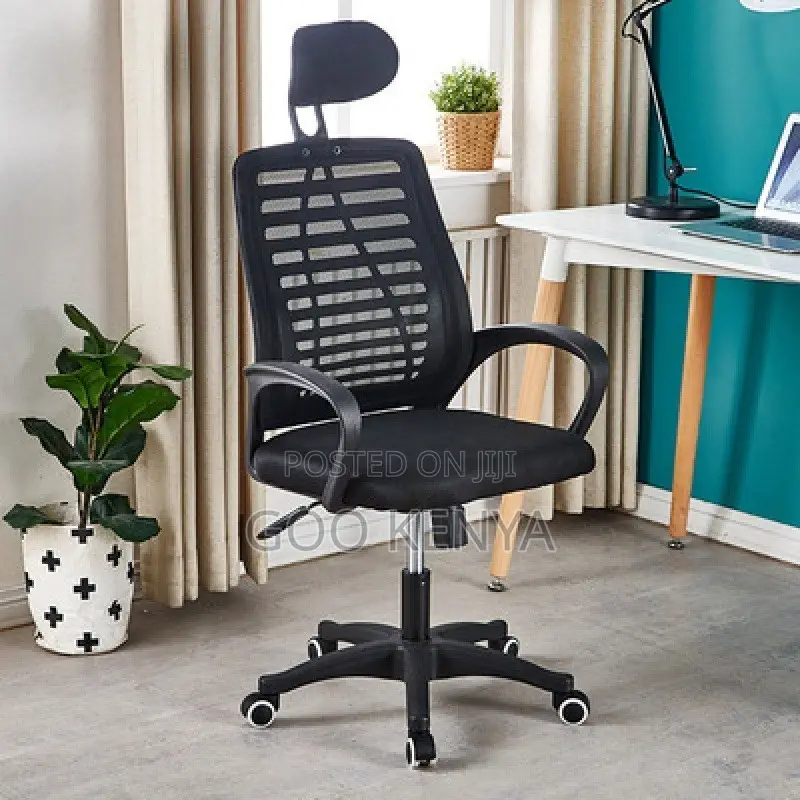 Office Chair ; Adjustable Height Swivel Mesh Backrest