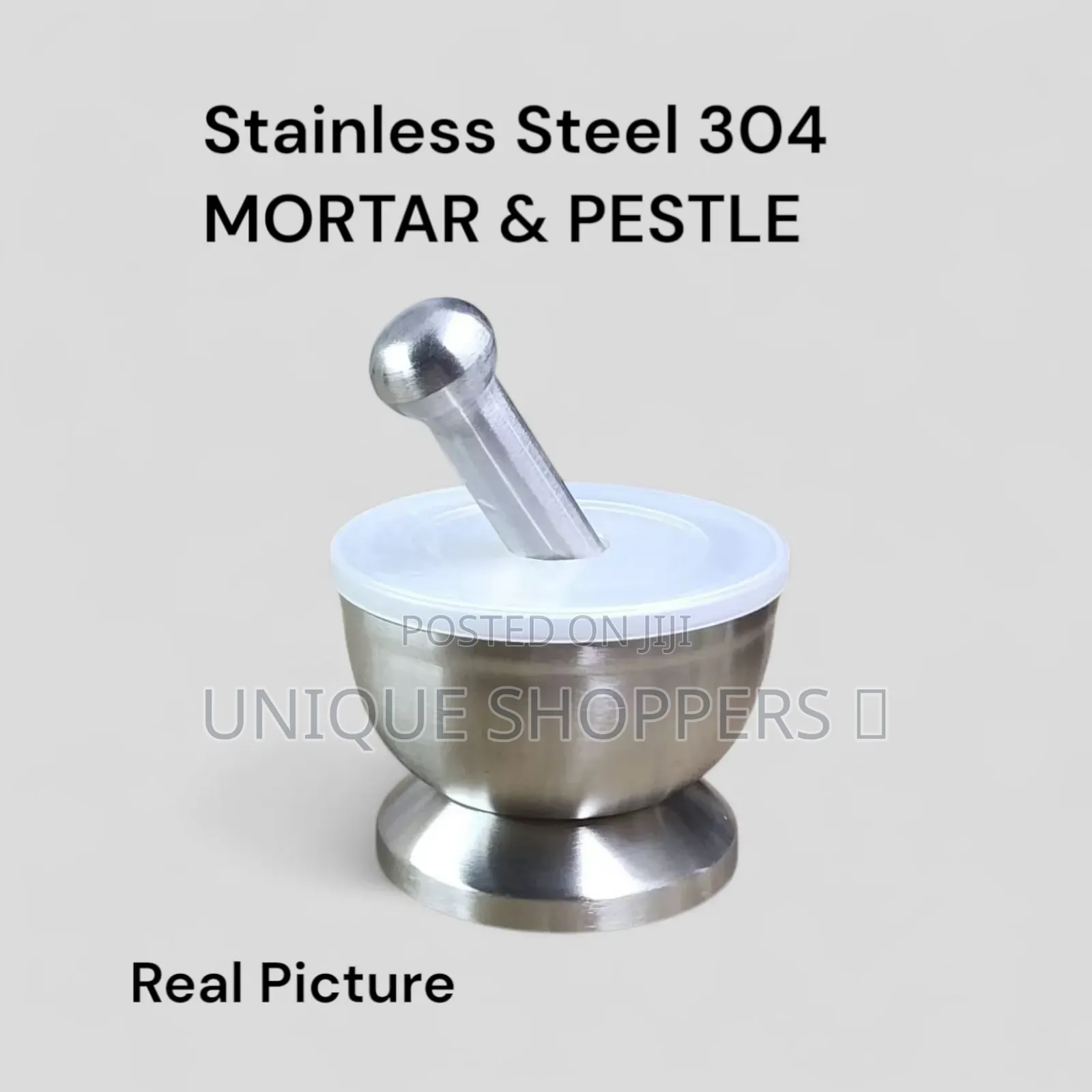Steel Mortar Pestle With Lid Heavy Duty