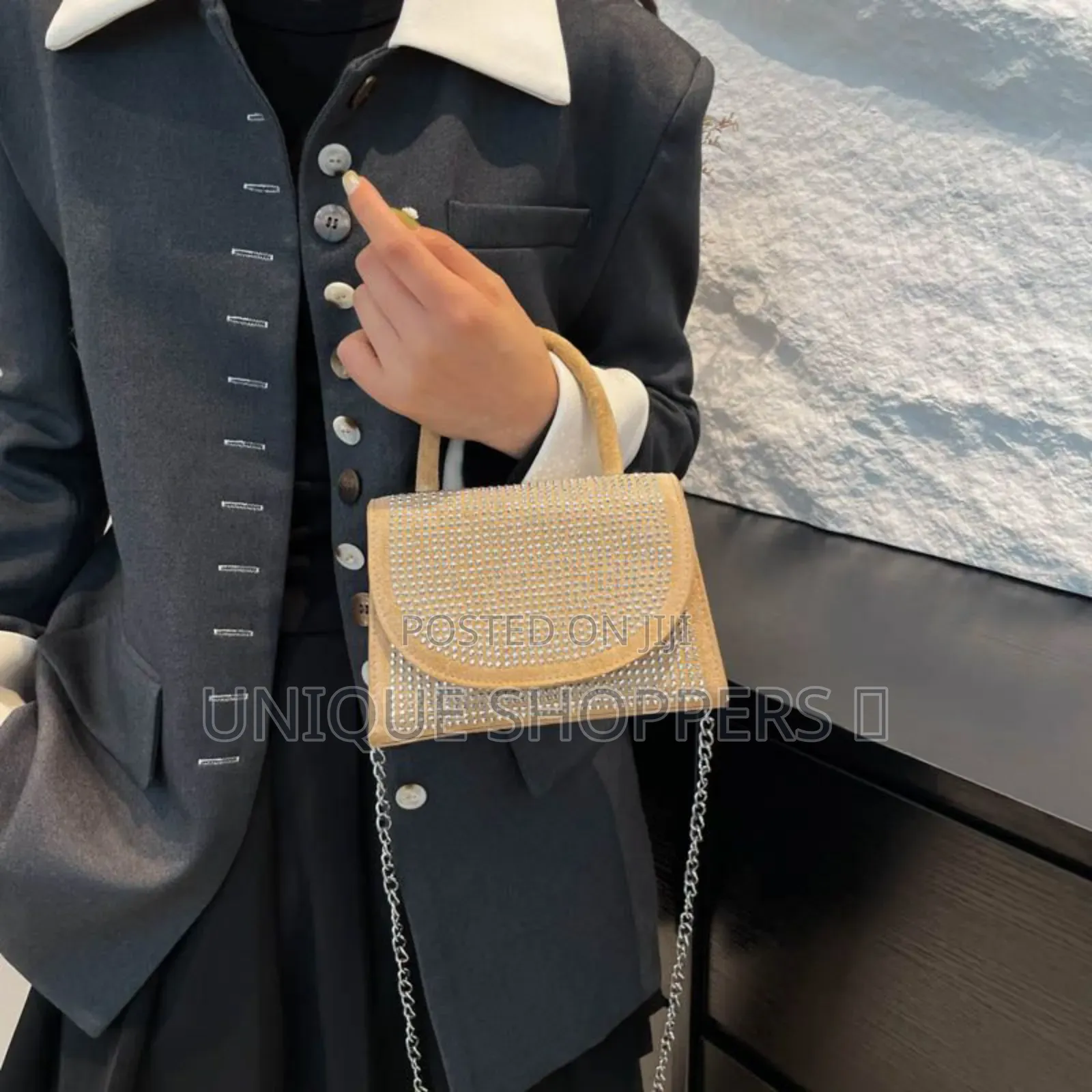 Flap Saddle Diamonds Ladies Cute Crossbody Bag*