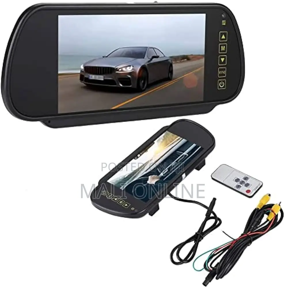 7-inch Tft Lcd Car Rearview Mirror Monitor With Dual Input