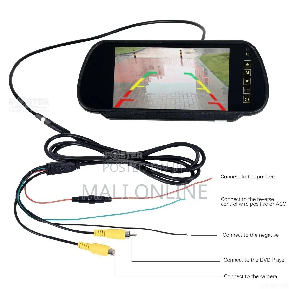 7-inch Tft Lcd Car Rearview Mirror Monitor With Dual Input