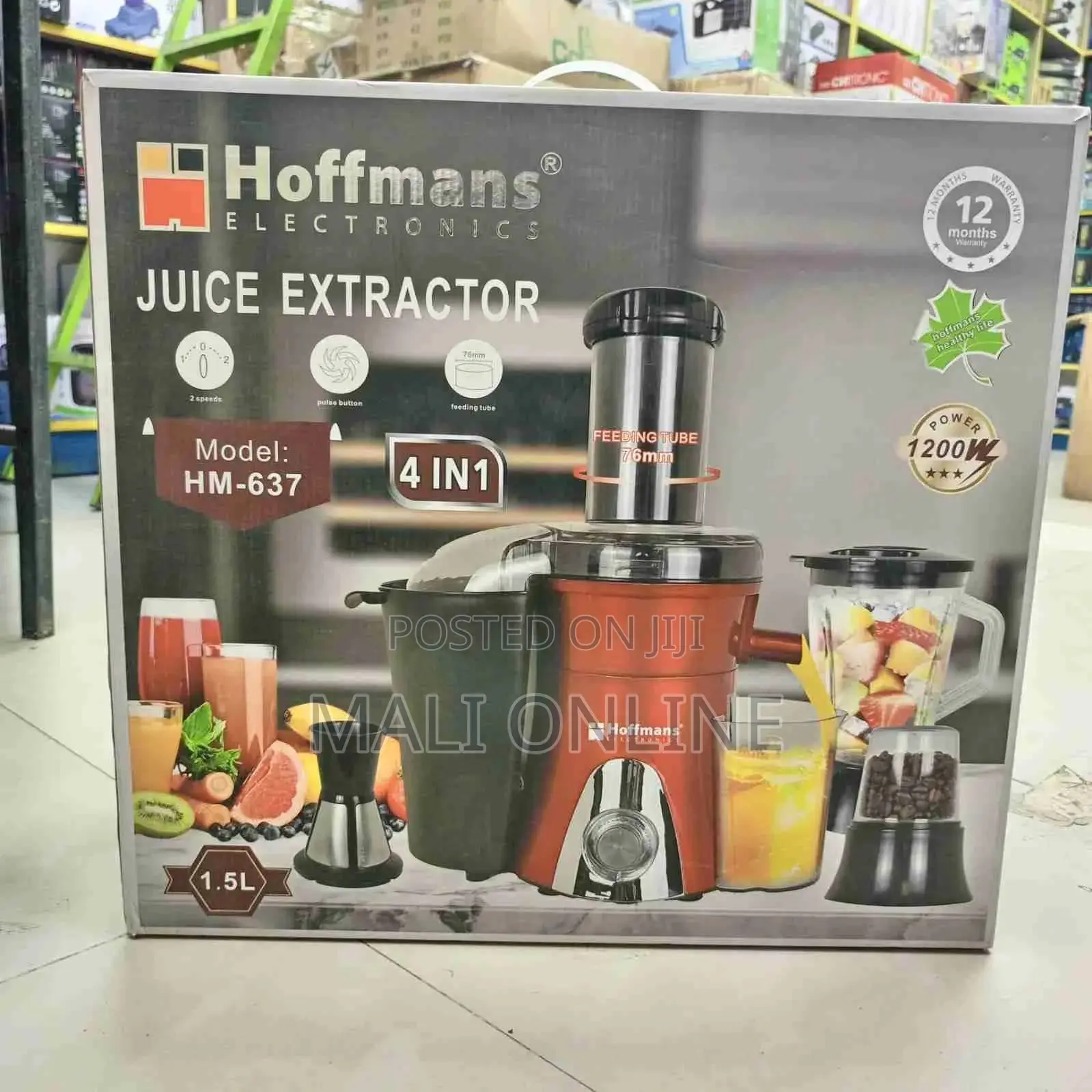 Hoffmans Hm-637 4-in-1 Juice Extractor 1.5l Blender