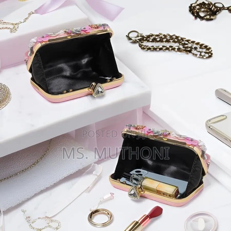 Fancy Floral Evening Clutch / Sling Bag