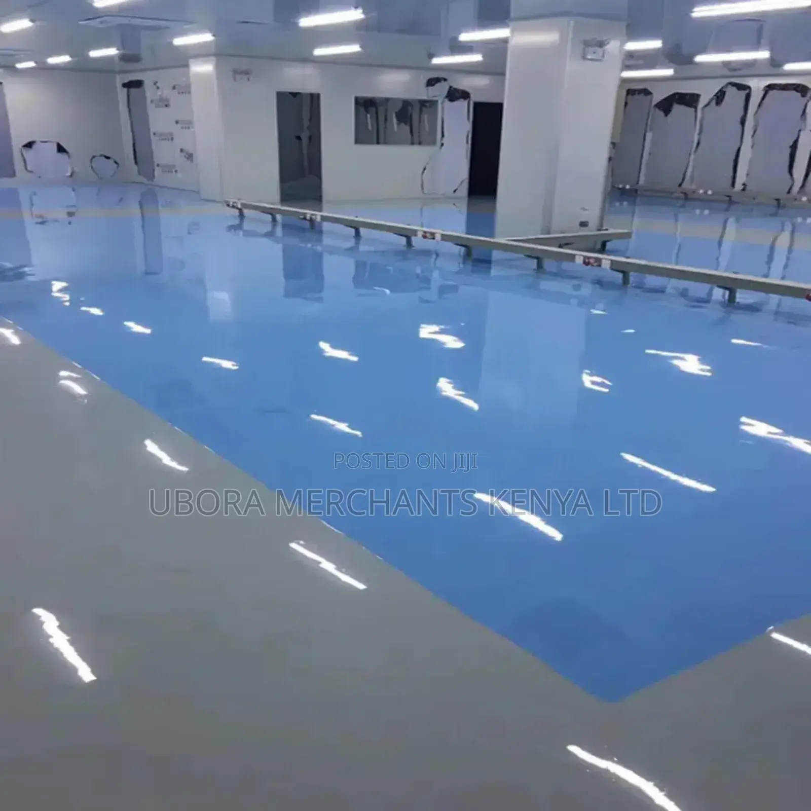 Blue-Light Grey Epoxy Flooring 3mm