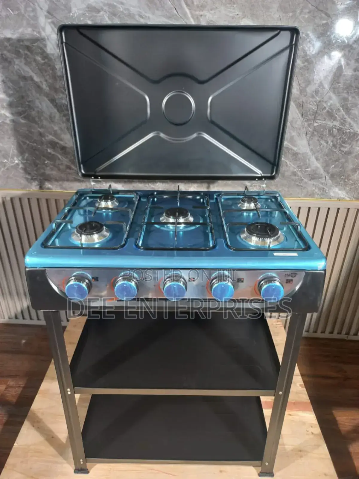 Starlux 5 Burner Standing Cooker With Shelves
