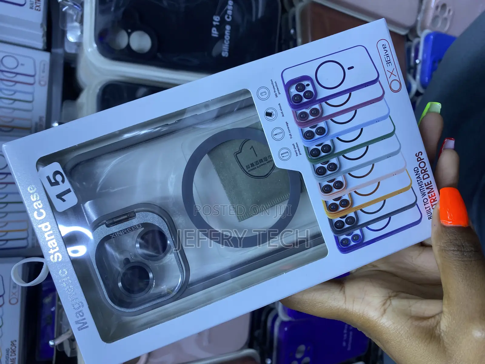 Asukin iPhone 15 Magsafe Case With Camera Stand and Lens