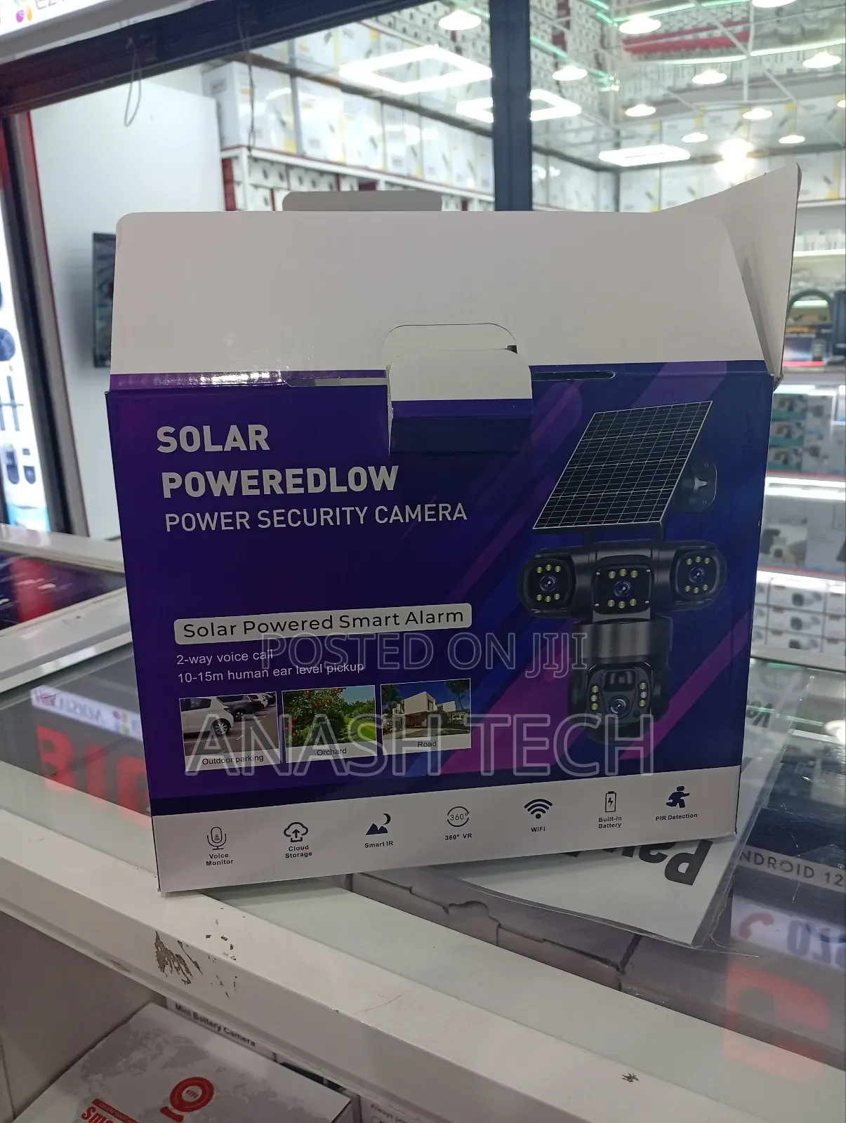 Smart 4g Simcard Solar Powered PTZ CCTV Tripple Lenscamera.