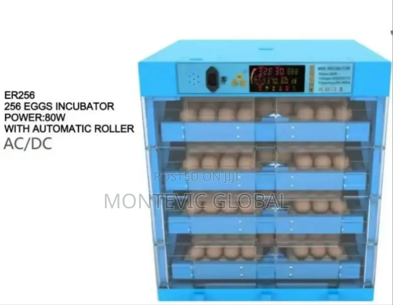 256eggs Incubator 80watts