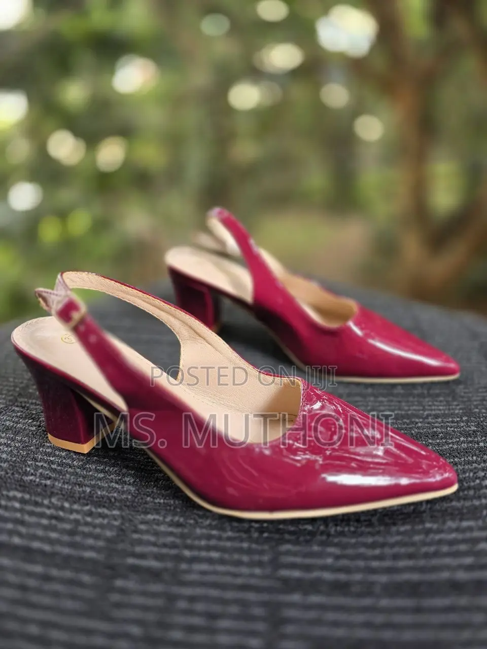 Glossy Chunky Sling Back Sizes: 37,38,39,40,41,42