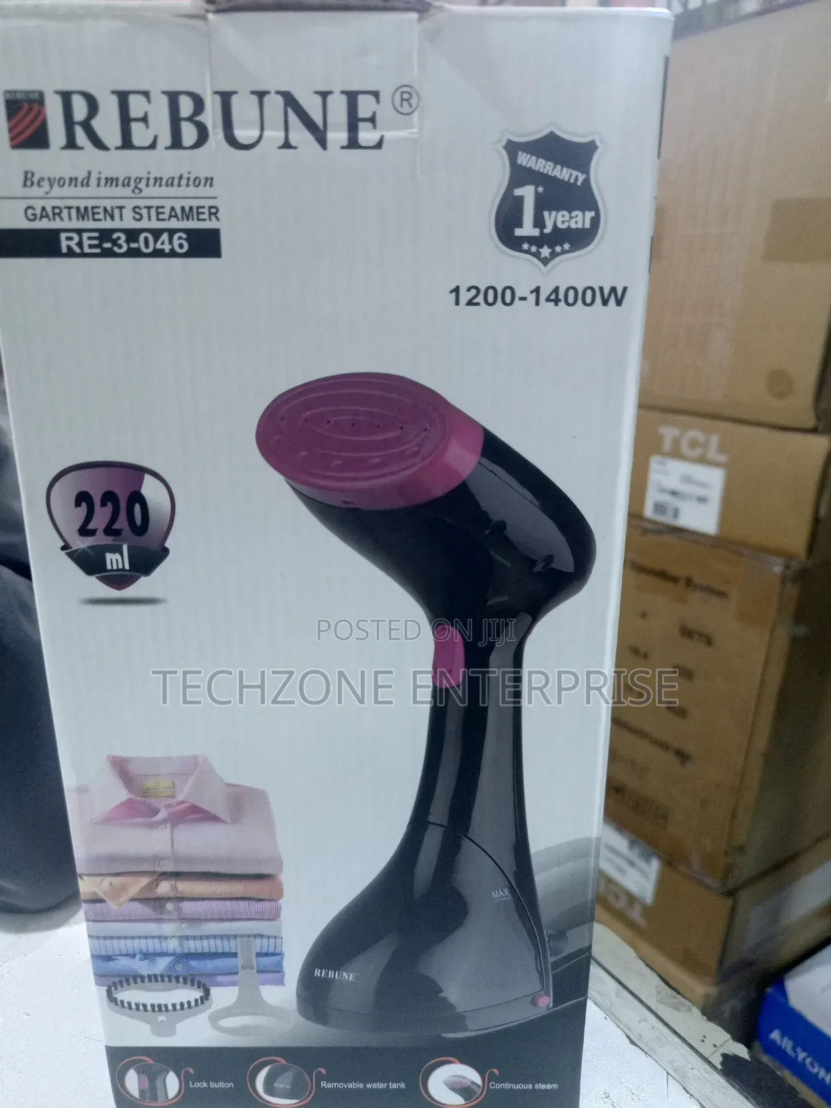 Portable Rebune Handheld Garment/Fabric Steamer 
