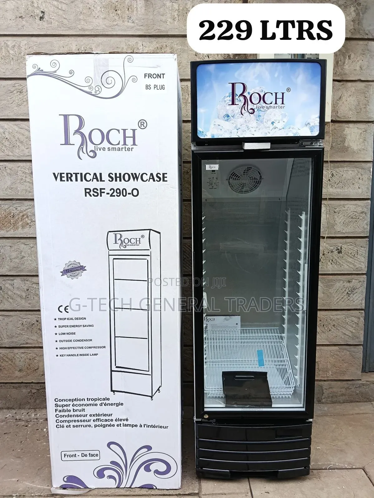 Roch 229l Showcase Chiller Fridge RSF-290-0