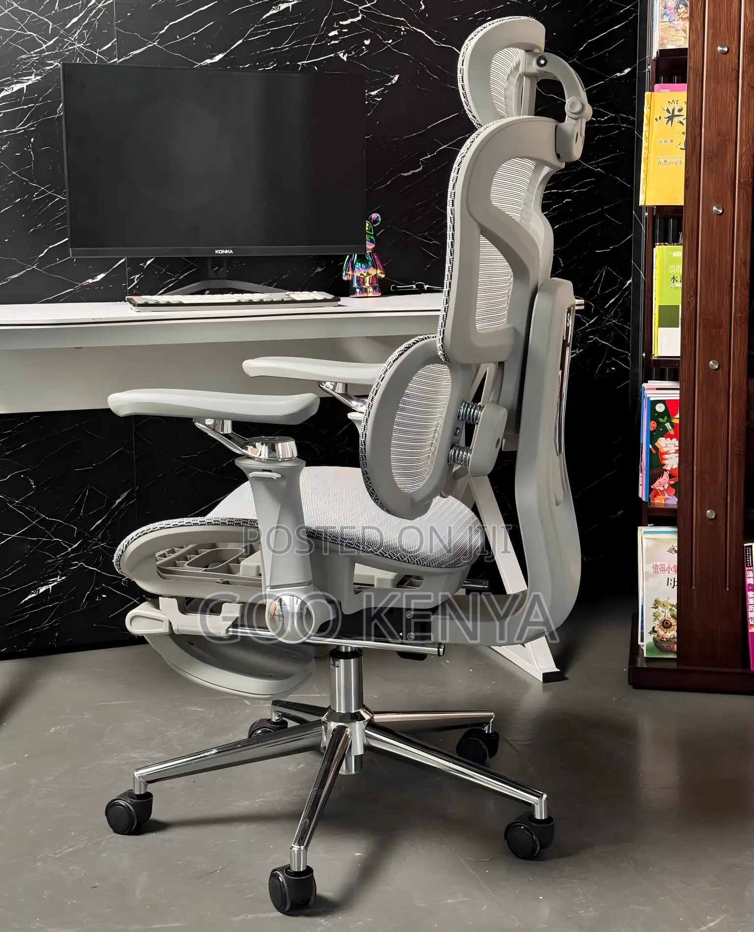 Office Chair ; Mesh Revolving Chair With Metal Material
