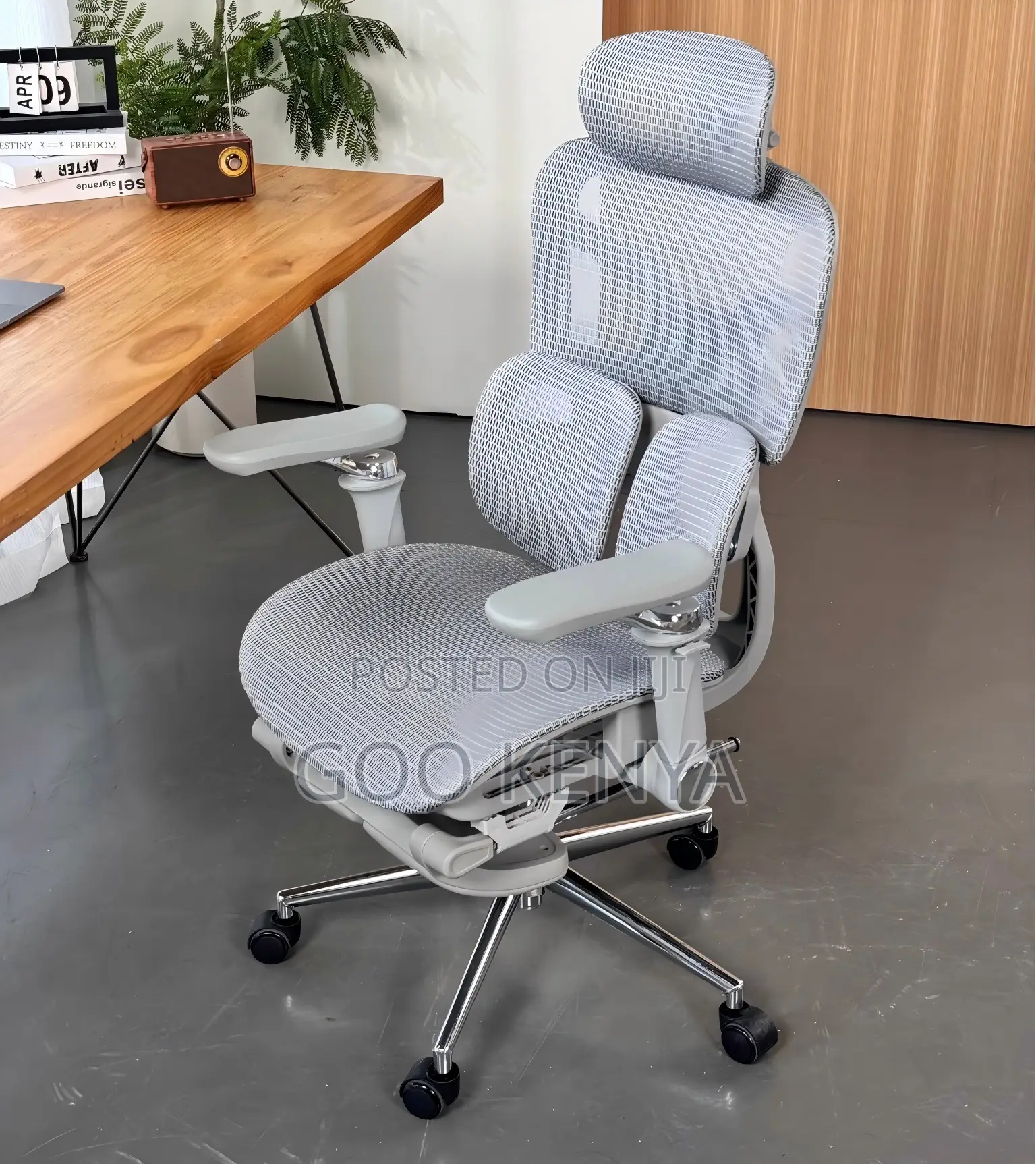 Office Chair ; Mesh Revolving Chair With Metal Material