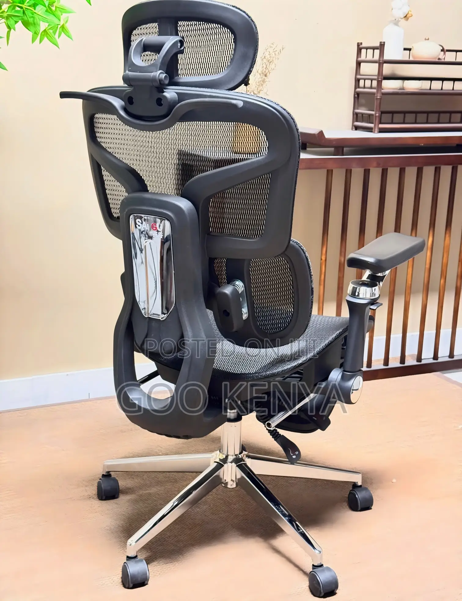 Office Chair ; Mesh Revolving Chair With Metal Material
