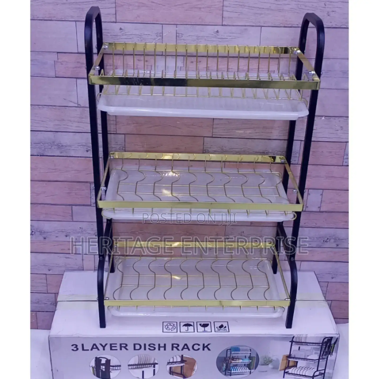 Dish Rack Heavy Duty Metallic Dish Rack