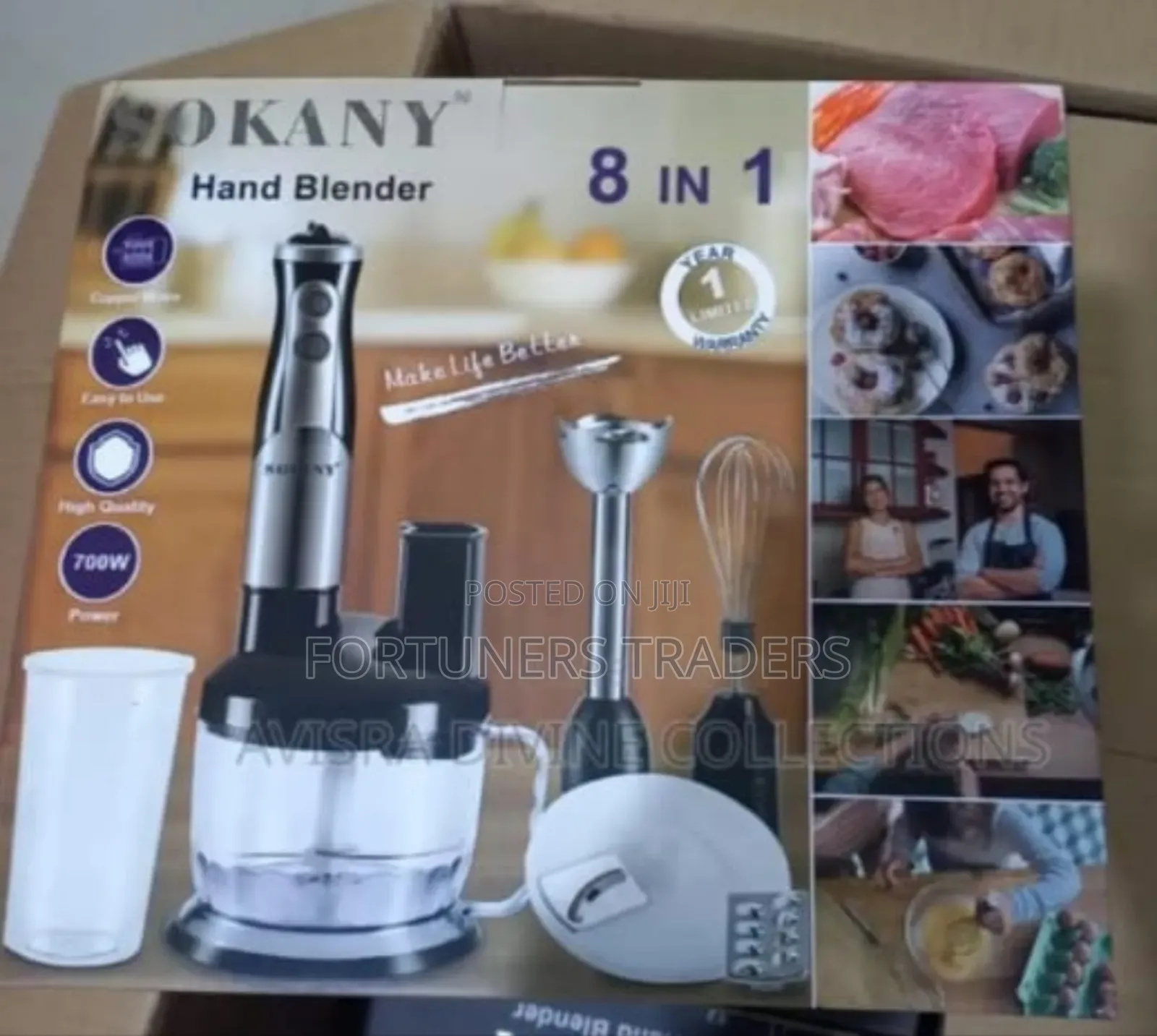 Hand Blender 8 in 1 Sokany Hand Blender