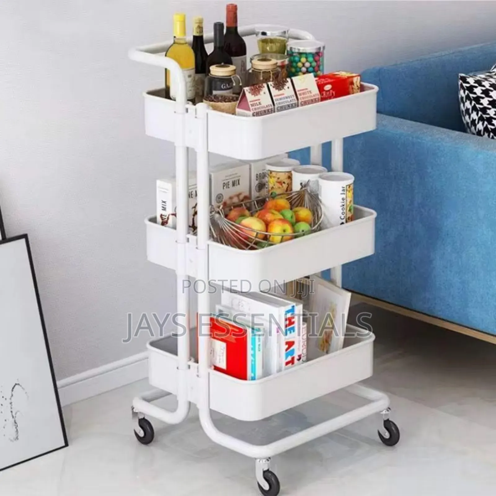 Multipurpose Movable Trolley Rack