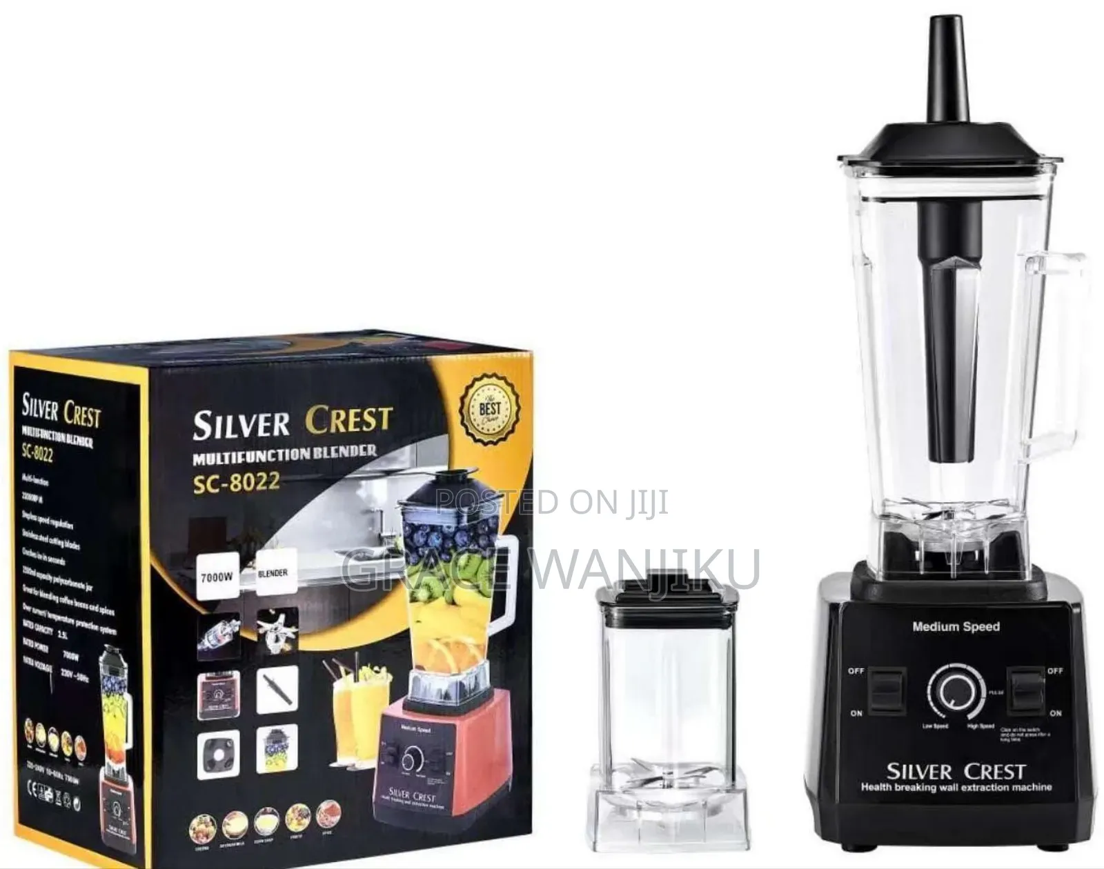 *7000 Watts Silver Crest Commercial Blender 2in1 Blender