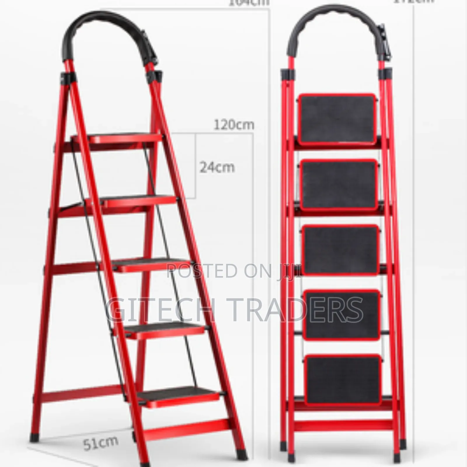 5 Steps Ladder Heavy Duty Foldable