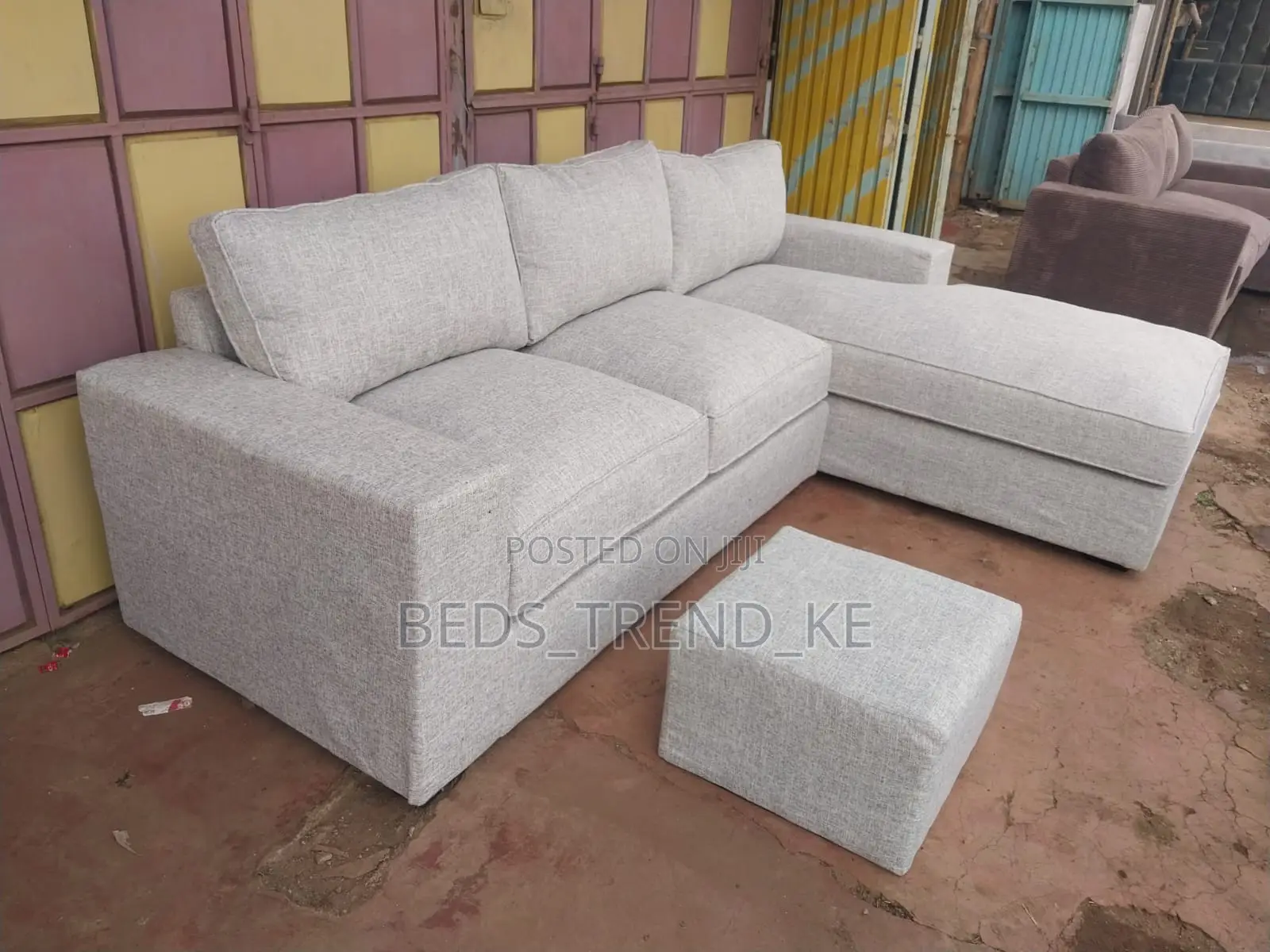 Perfect Match 6 Seater L Sofa With a Puff