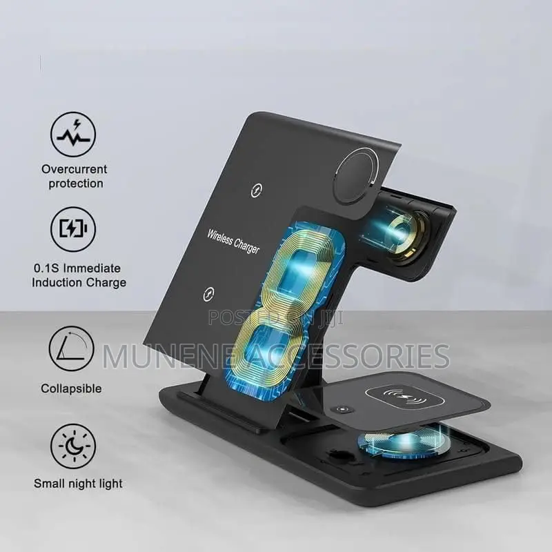 3in1 Universal Wireless Charging Pad - Phone Smartwatch Pods