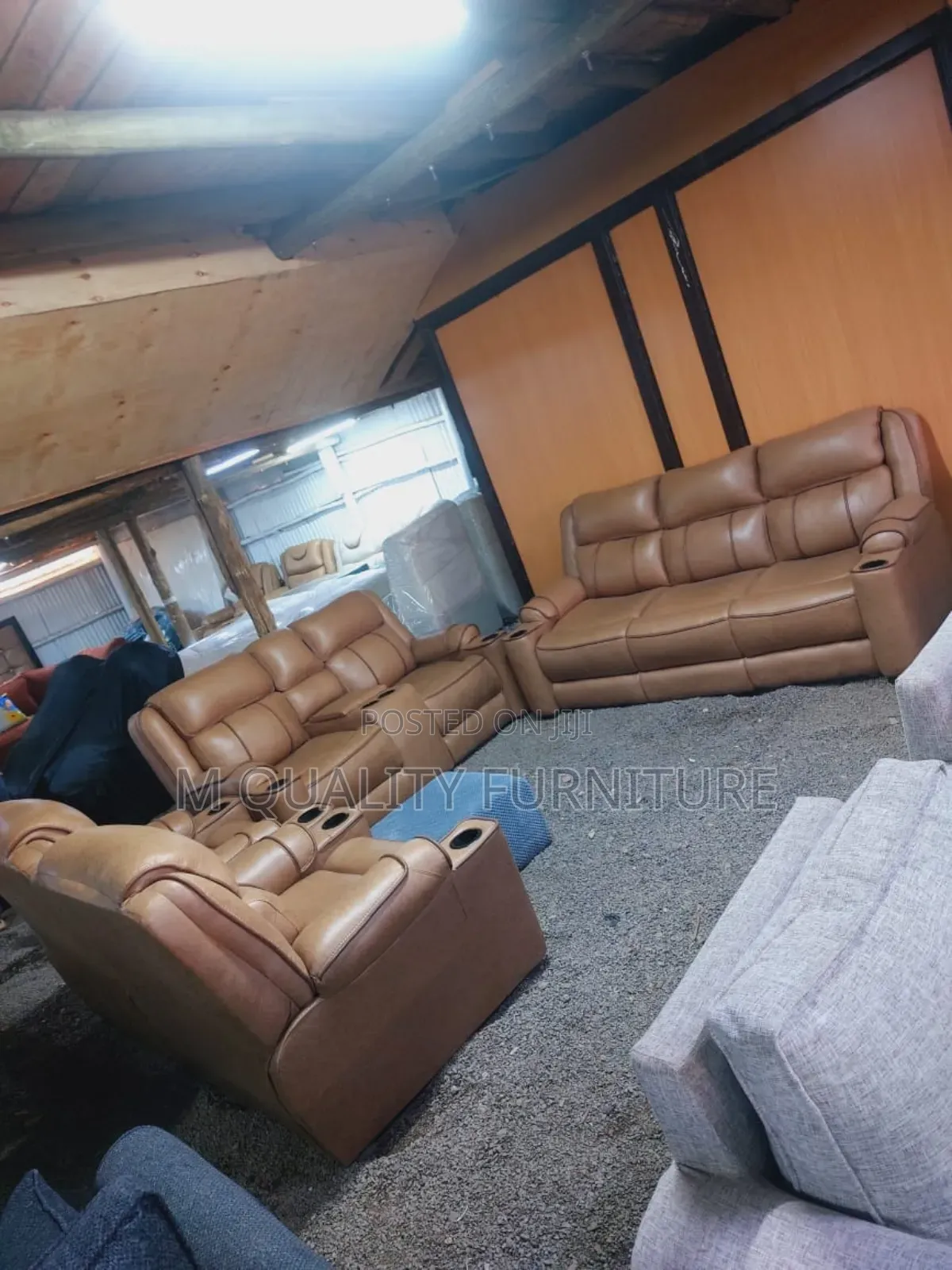7 Seater Brown Elegant Sofas