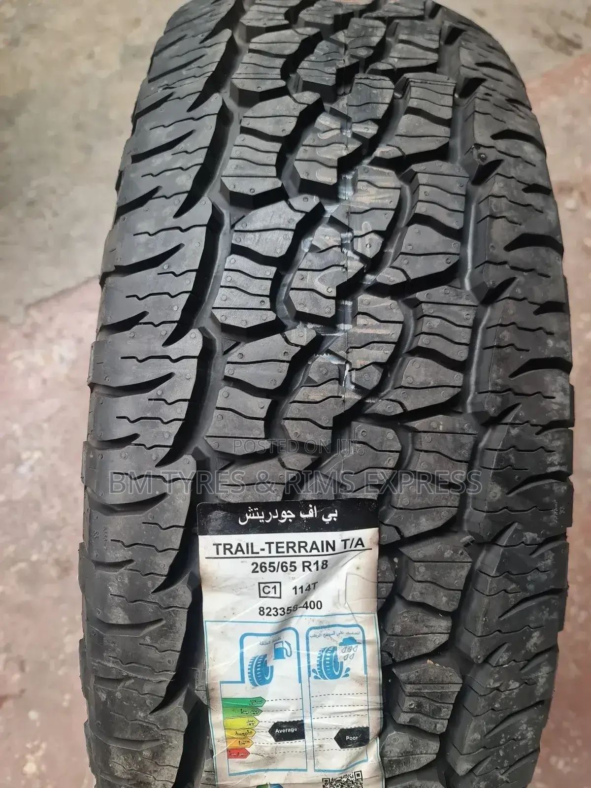 265 /65 R18 Bf Goodrich Tyres (Trail Terrrain) Usa.