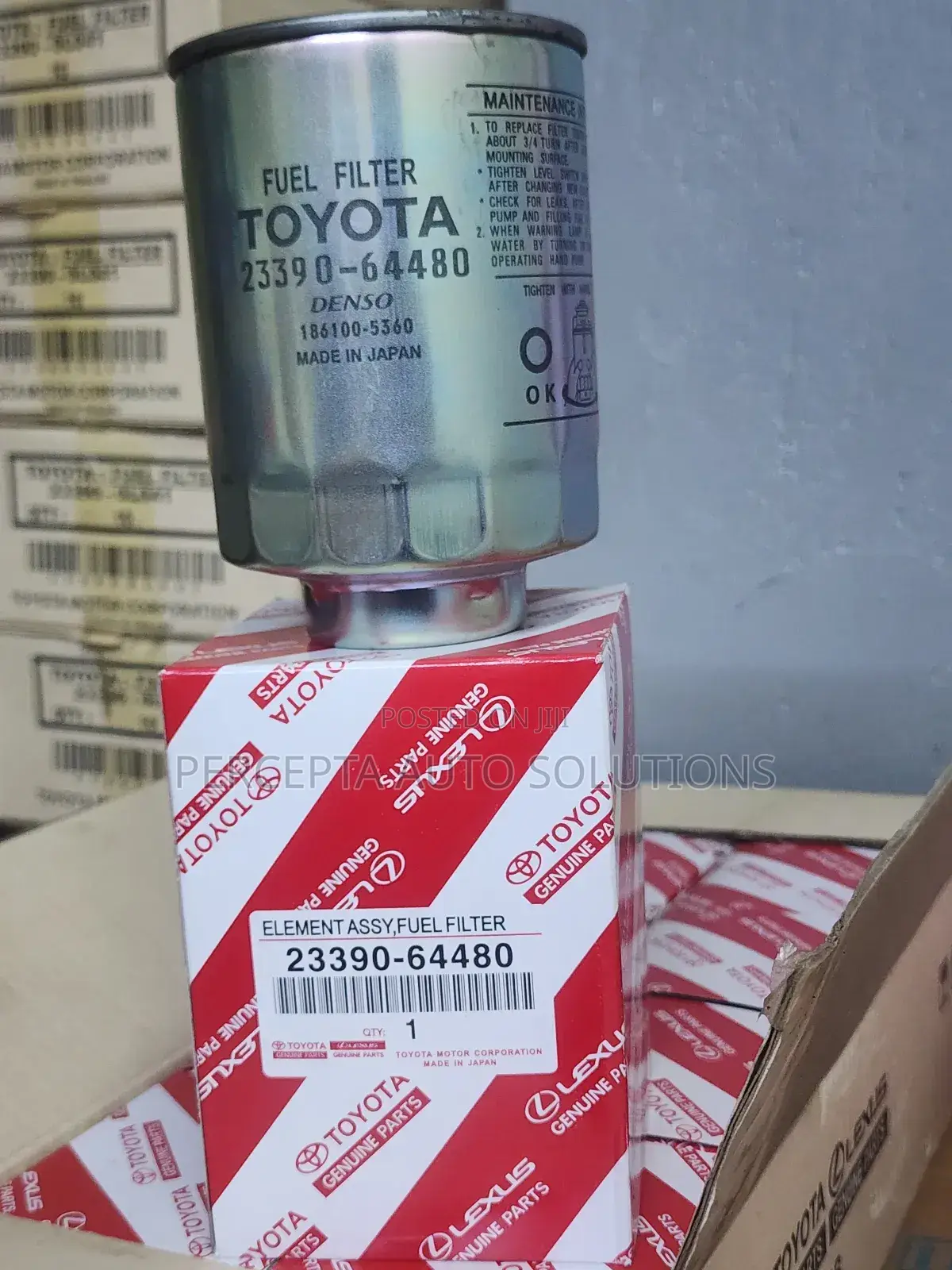 23390-64480 Genuine Oil Filter Toyota Hiace 5l, Cx5 Diesel, Hilux Surf