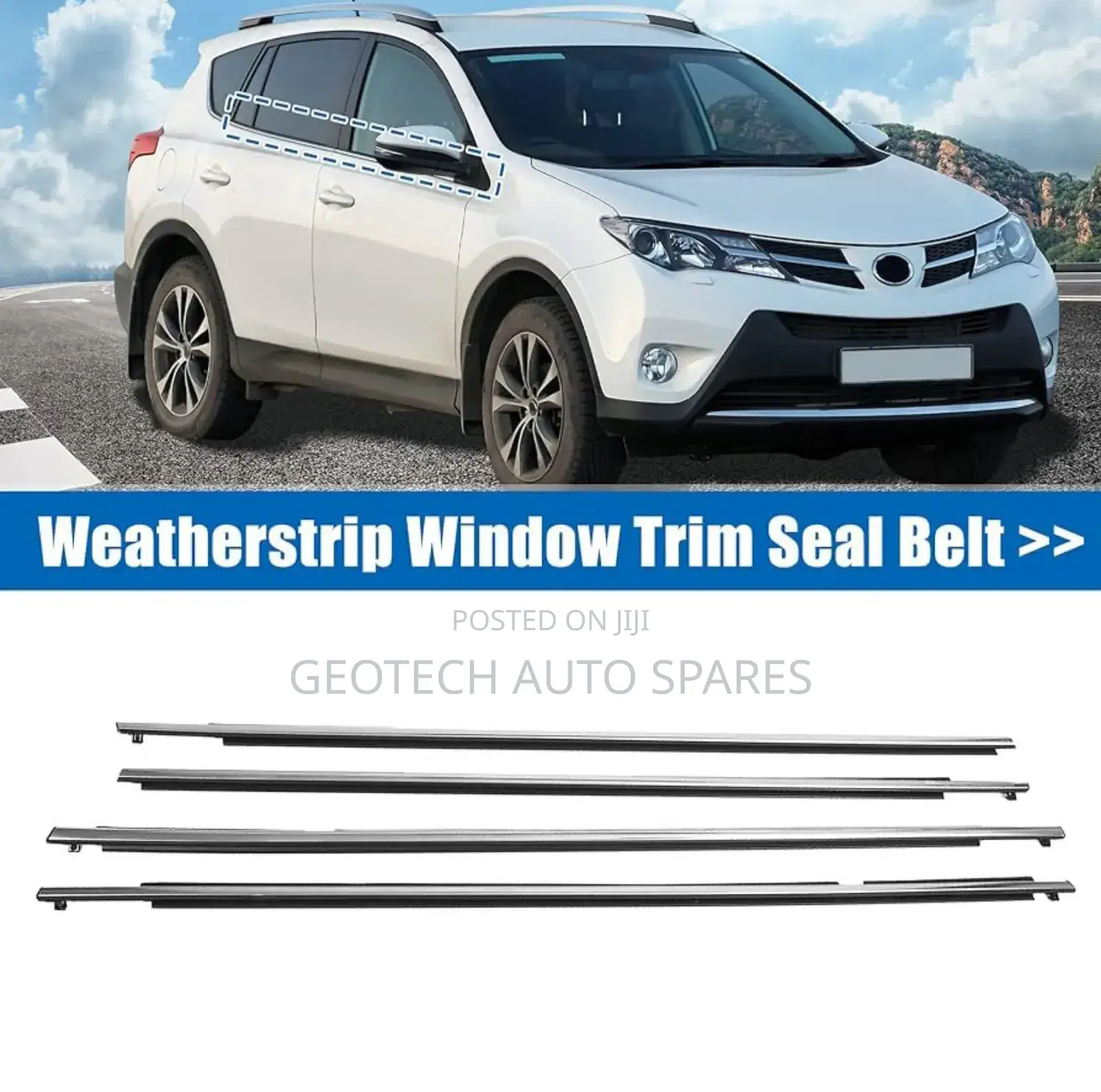 Rav4 2013-2019 Weather Strips (Chrome)
