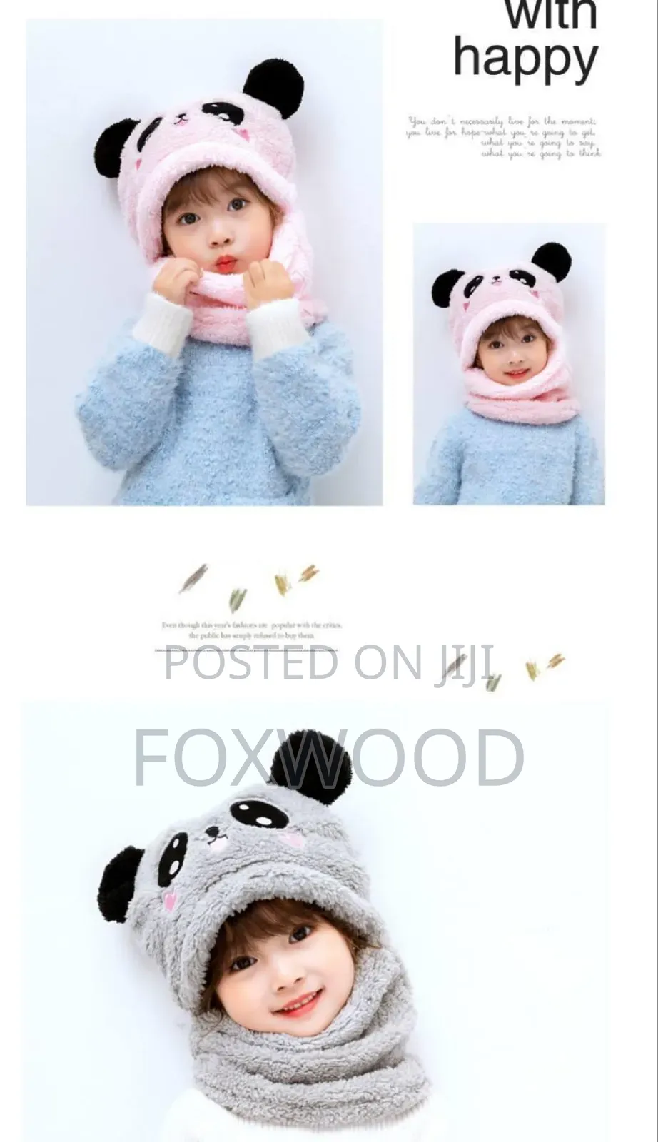 Toddler Kids Baby Boy Girls,Warm Plush Scarf Hats Earflap